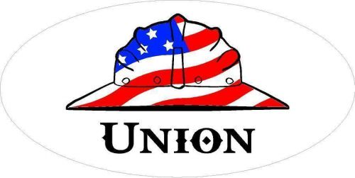 3 - Union US Flag Hard Hat Laborer Oilfield Toolbox Helmet Sticker H283