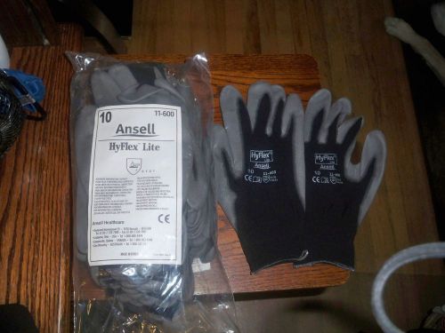Ansell HyFlex Lite Gloves - 11-600- Size 10 (10 Pairs)