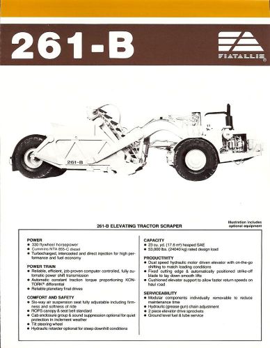 Equipment Brochure - Fiat-Allis - 261-B - Elevating Tractor Scraper (E1560)