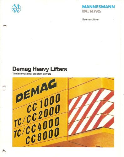 Equipment Brochure - Mannesmann Demag - CC 1000 et al Heavy Lift Cranes (E1446)