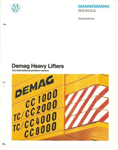 Equipment Brochure - Mannesmann Demag - CC 1000 et al Heavy Lift Cranes (E1446)