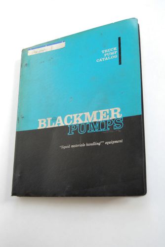Vintage blackmer pumps, truck pump catalog, 1958 through 1970, asbestos for sale