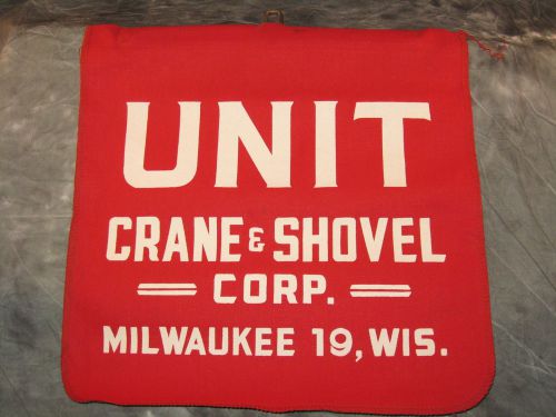 Vintage Red Warning Flag Unit Crane And Shovel Corp. Milwaukee 19 WIS.