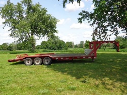 Tri axle 24 ft schwartz gooseneck equipment trailer for sale
