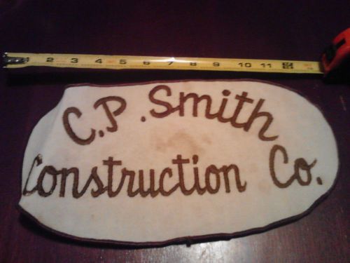 C.P. SMITH CONSTRUCTION CO., GIANT SEWING PATCH FOR JACKET 13&#034; X 7&#034;