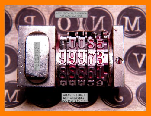 Atlantic numbering machine, printer&#039;s insert, skip 2, reverse, odd numbers for sale