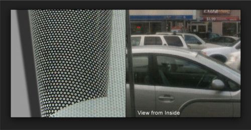 Wholesale vinyl view thru clear vue perforated window material printing through for sale