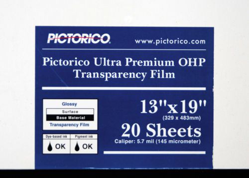 Pictorico Premium OHP Transparency Film for Inkjet 13x19 inch - 20 sheets glossy, US $42.00 – Picture 1