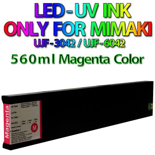 NEW MIMAKI UV-INK ONLY FOR UJF-3042 / UJF-6042 560ml Magenta color Cartridge