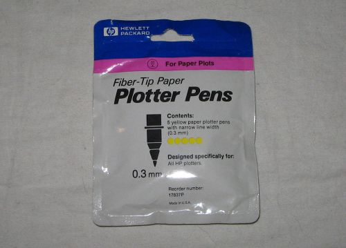 5 HP Fiber-Tip Paper Plotter Pens - Yellow .3 mm 17837P