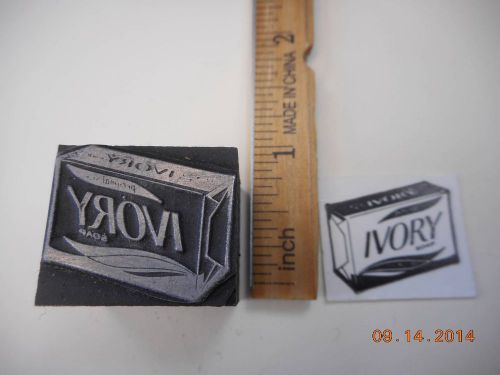 Printing Letterpress Printers Block, Ivory Soap in Wrapper
