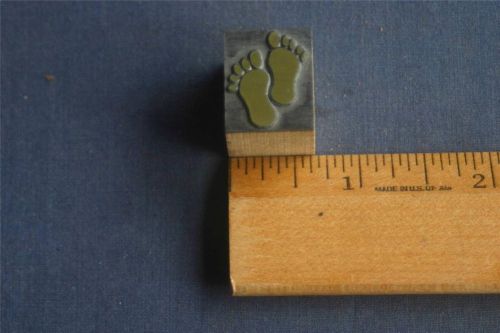 Letterpress Printing Block Foot Steps Feet            (004)