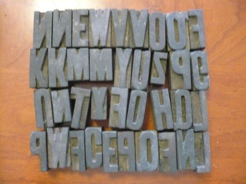 Antique Letterpress Wood Type Printers Blocks Lot Of 37 Typography Collection