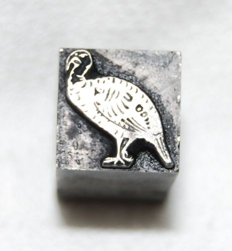 Vintage turkey thanksgiving printers block letter press metal stamp crafts clay for sale