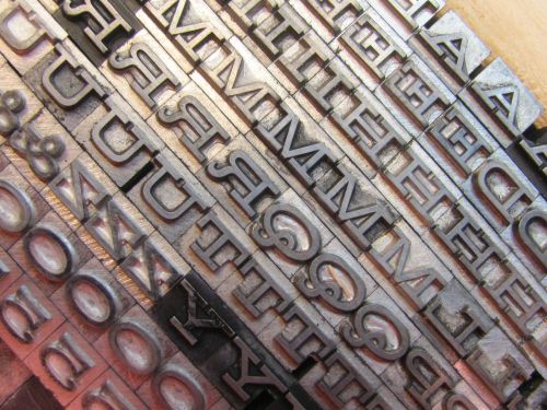 Letterpress Lead Type 18 Pt. Hellenic Wide (Bauer)  B48