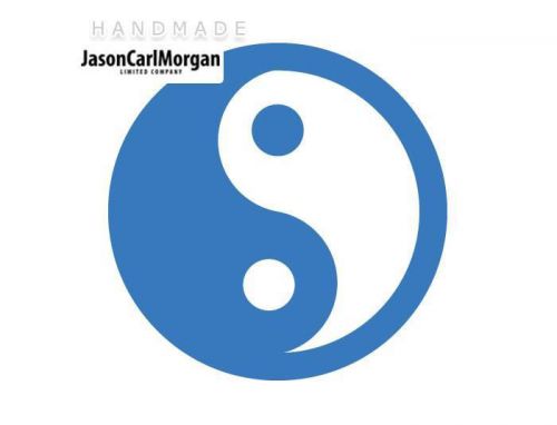 JCM® Iron On Applique Decal, Yin Yang Sky Blue