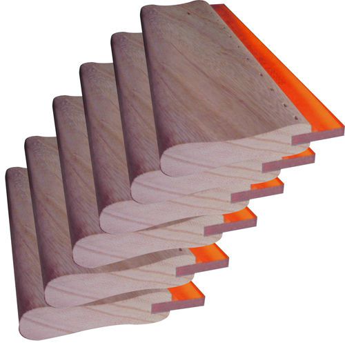 6 PCS 13&#034; Oiliness Squeegee Ink scaper Hard Wood Material
