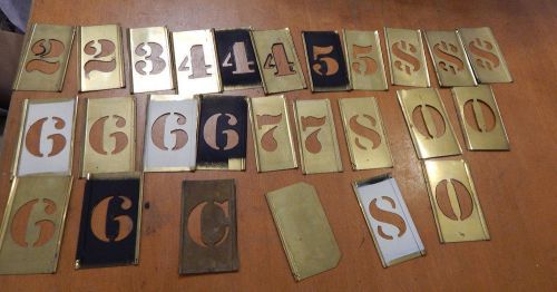 Vintage reese&#039;s interlocking  brass stencils letters 3/4,1, 1 1/2 for sale