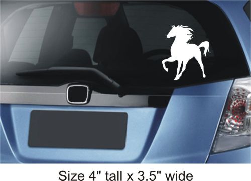 Horse white personalized funny car vinyl sticker gift - fac - 63 for sale