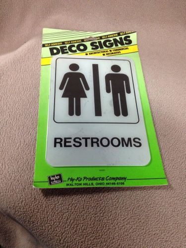 Unisex Restroom Self-Adhesive Deco Signs Mens and Womens Hy-Ko Products Co