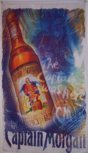 Captain Morgan Rum Flag 3x5&#039; Advertising Label Banner jrX