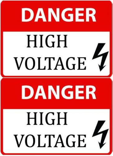 Danger High Voltage Set Of Two Signs Warning Important Notice Vinyl Durable Sign
