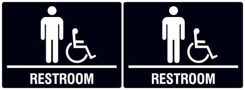 Set Of Two Bathroom Men Restroom Wheelchair Access / Accessible New High Quality