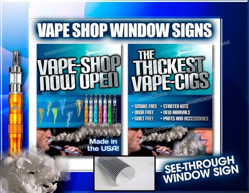Vape smoke Shop e-cigarette DELUXE sign banner poster window neon alternative