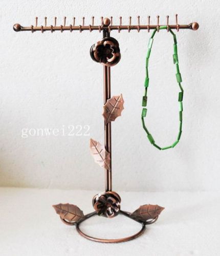 New necklace &amp; bracelet 32 hooks , Copper color display stand rack holder