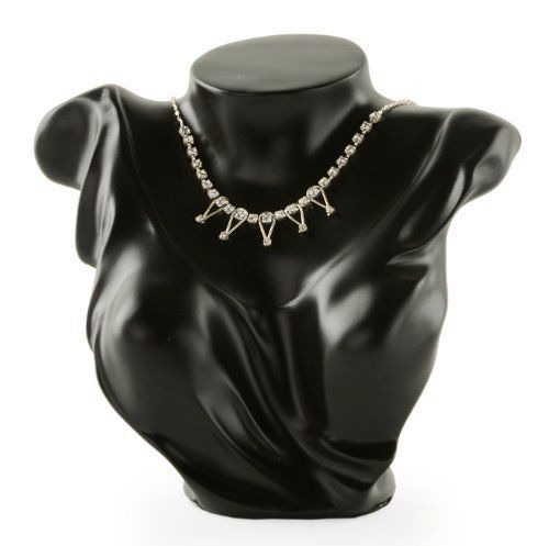 Displays2go Bust Display for Necklaces  Black Resin
