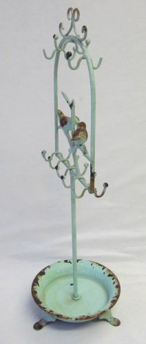 French Provincial Jewellery Holder With Birds Aged Verdigris &amp; Rust Finish *2nd