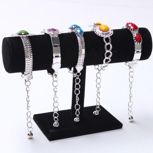 Black T-bar Bracelet Necklace Jewelry Watch Display Holder Stand Beautiful