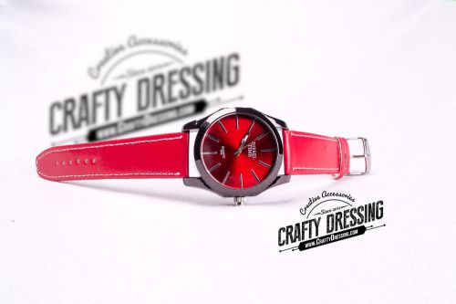 Crafty Red Quartz Timepiece