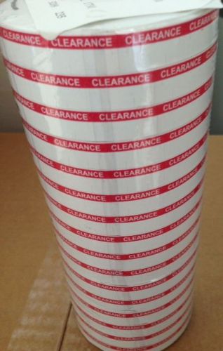 MONARCH 1110  WHITE RED REVERSE CLEARANCE LBLS 34,000 2 PKS(32ROLLS) FREE SHIP