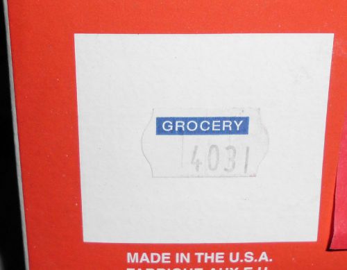 Original Meto 2200 &#034;Grocery&#034; labels 6.22 6.22A 8.22 2208 PA1 - 14 rolls w/ink