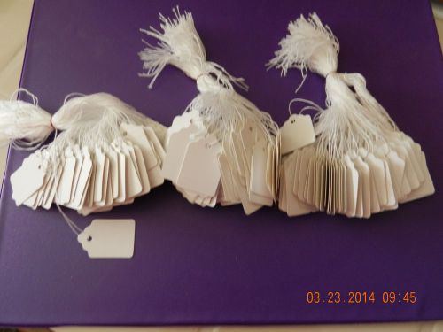 300 strung white price tags with string #3 - nr for sale