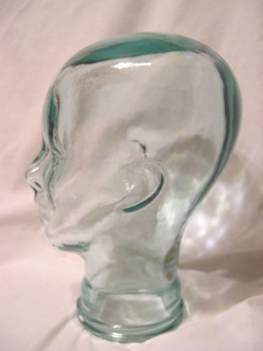 Mod art glass mannequin adult human head stand table display hat wig glasses for sale