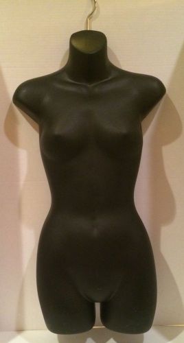 Half Hollow Body Mannequin Long Torso Hanging Dress Body Female Plastic - Black