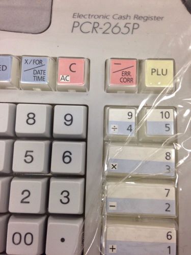 Casio Electronic Cash Register with Keys Model PCR-265P Works Excellent