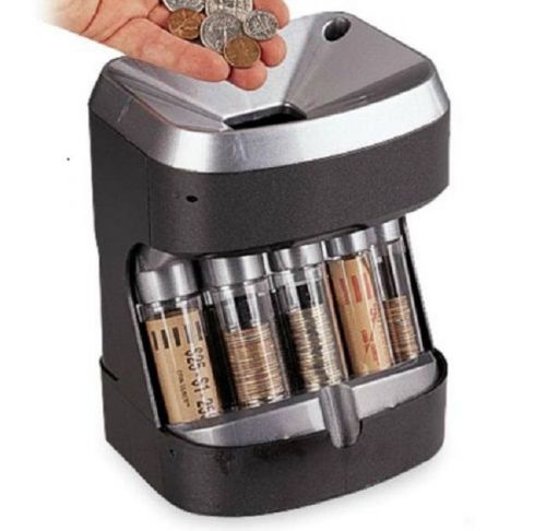 Coin counter sorter count machine wrapper automatic bank tubes store shop retail for sale
