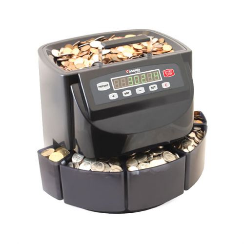 Cassida c200 cad automatic electronic coin counter sorter with led displa for sale