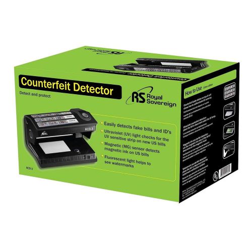 Royal Sovereign Counterfeit Bill and ID Detector - 3 Way Counterfeit Detector