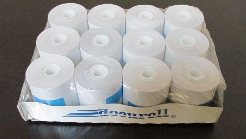 Lot of 12 Docuroll 2 1/4”-2 Ply Thermal Receipt/Calculator Paper Rolls 4007