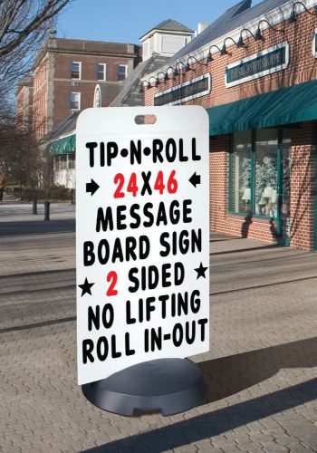 New: tip n roll sidewalk sign white for sale