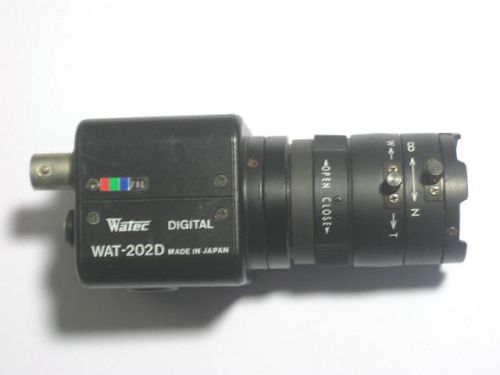 WATEC WAT-202D CCD Color PAL Camera &amp; Computar lens 3.5-8mm *USED* free ship