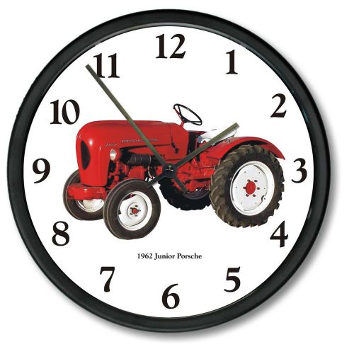 New PORSCHE JR Tractor Wall Clock 10&#034; Round 1962 Vintage Junior Farm Vehicle