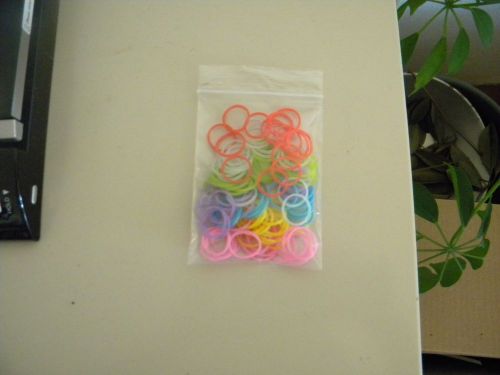 NEW ITEM - Elastic Bands for Adult Chickens - Pastels - 100 bands  Free Shipping