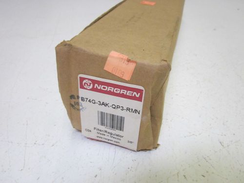 NORGREN B74G-3AK-QP3-RMN FILTER/ REGULATOR 3/8&#034; *NEW IN A BOX*