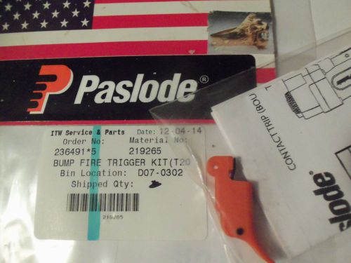 &#034;NEW&#034; Paslode  Part # 219265  BUMP FIRE TRIGGER KIT (T200F18; T125F18)