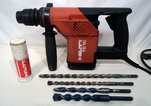 Hilti te 15 rotary hammer electric drill case 4 german bits works well for sale